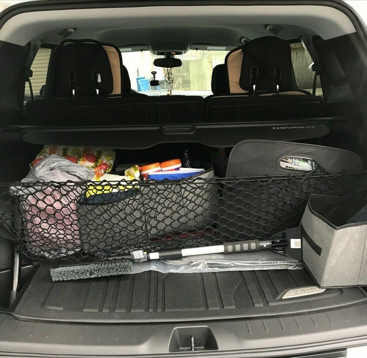 Trunk Organizer Cargo Net for Chevrolet Blazer 2019–2025 – Envelope Style Cargo Net for SUV – Premium Mesh Car Trunk Organizer Vehicle Carrier Storage – Compatible with Chevy Blazer