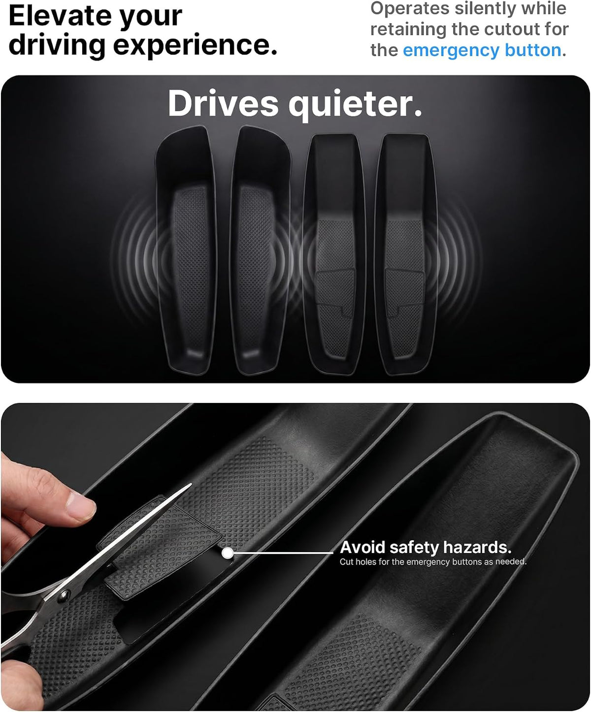 4-Pc Door Pocket Organizer for 2025-2026 Tesla Model Y Juniper