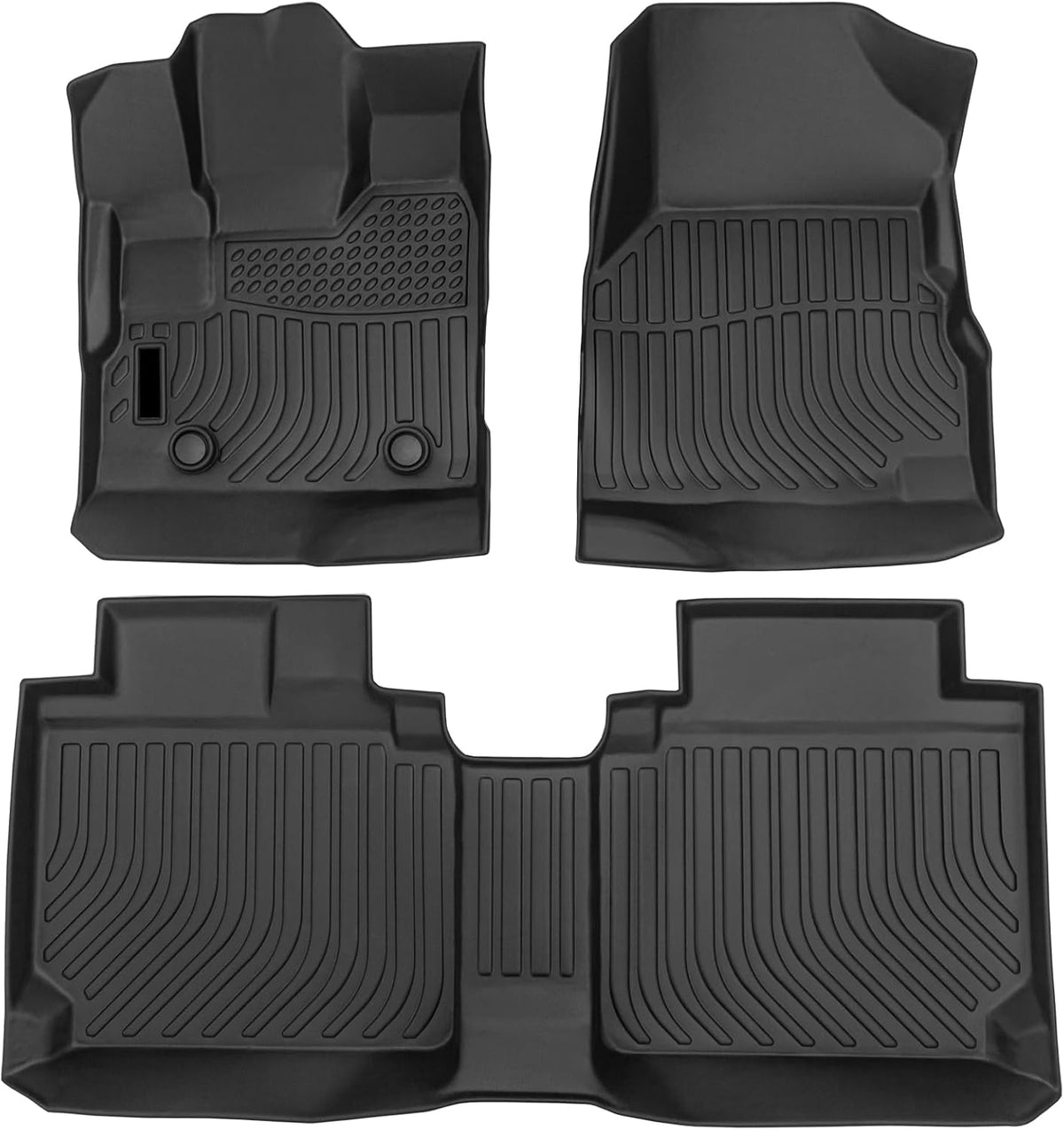 Car Floor Mats for 2012-2017 Chevy Equinox &GMC Terrain/Terrain Denali,All Weather TPE Full Set Includes 1st 2nd Row Front (for 12-17 Chevrolet Equinox/GMC Terrain/Denali)