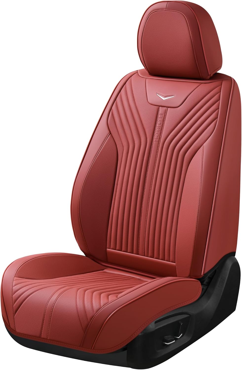 FLORICH Leather Car Seat Covers Luxury Front Car Seat Cover Automotive Car Seat Covers Waterproof Car Seat Protector Cushion Universal Fit for Most Cars Trucks SUV, Red