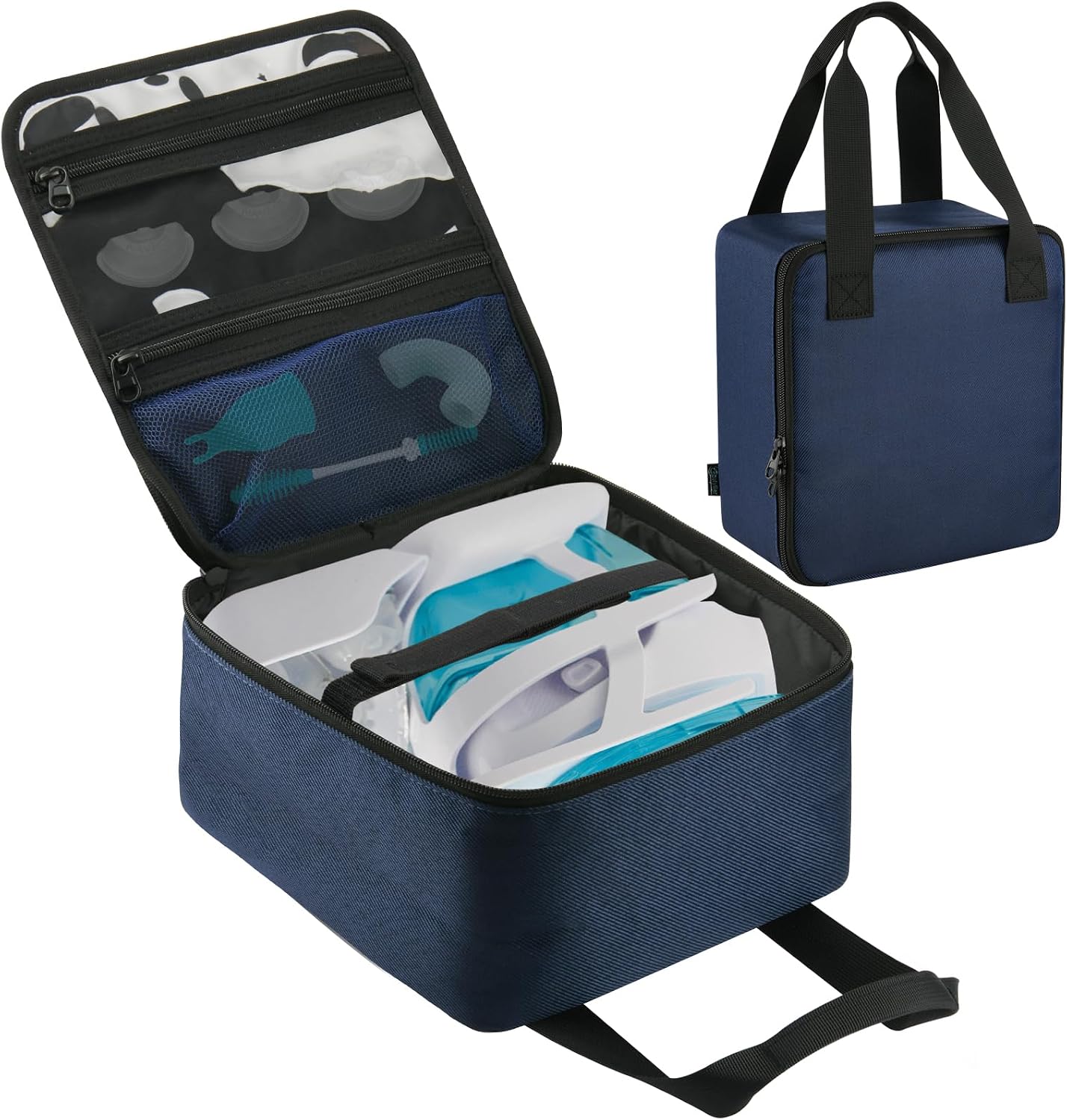 Beautyflier Nose Cleaner Storage Bag, Travel Storage Organizer for Navage Nasal Irrigation System, Countertop Caddy Portable Neti Pot Carrying Case, Protective Nose Cleaner Bag with Handles(Bag Only)