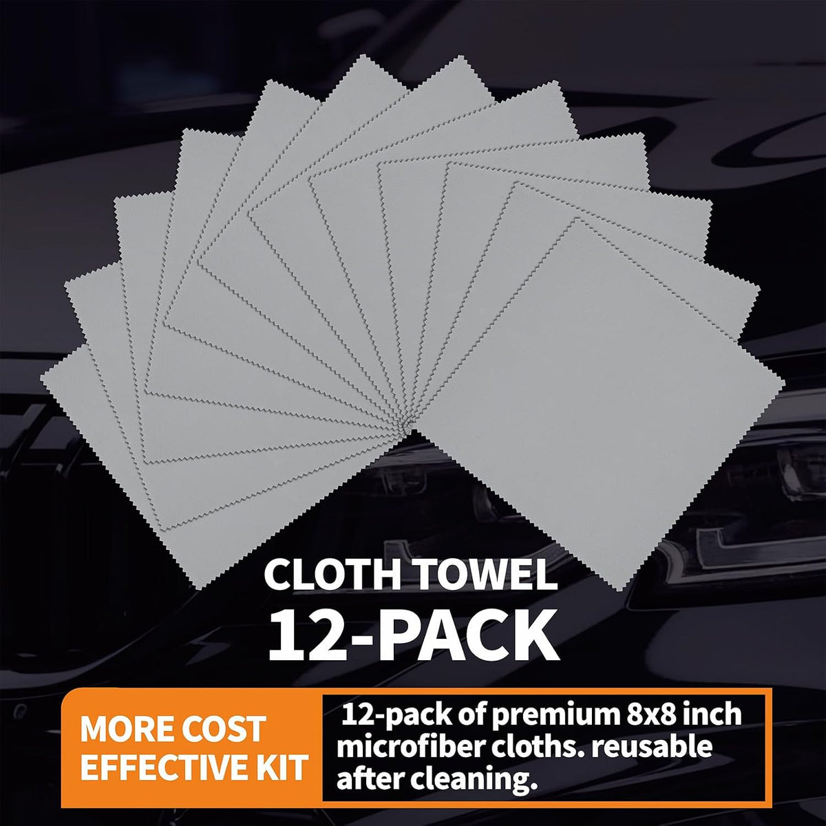Suede Microfiber Cloths for Ceramic Coating Application, 12PCS