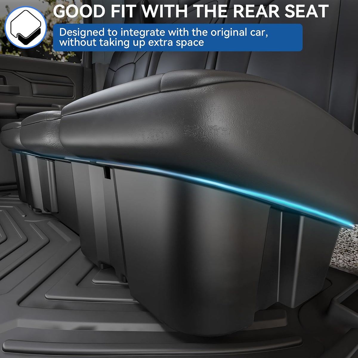 OEDRO Under Seat Storage Box Fit 2019-2026 Chevy Silverado/GMC Sierra 1500