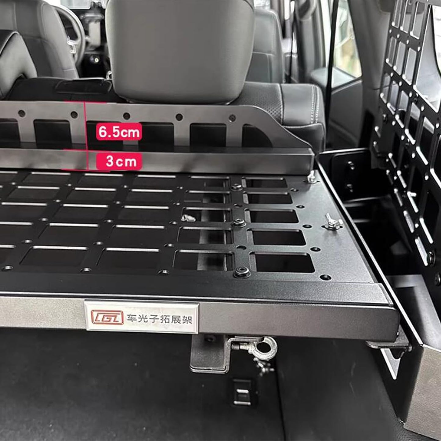 CTH for Toyota Land Cruiser 2024 2025 2026 Car Modification MOLLE Panel Trunk Organizer Cargo Storage Luggage Hanging Bracket Holder Shelf Accessories (Side + Middle Shelf)