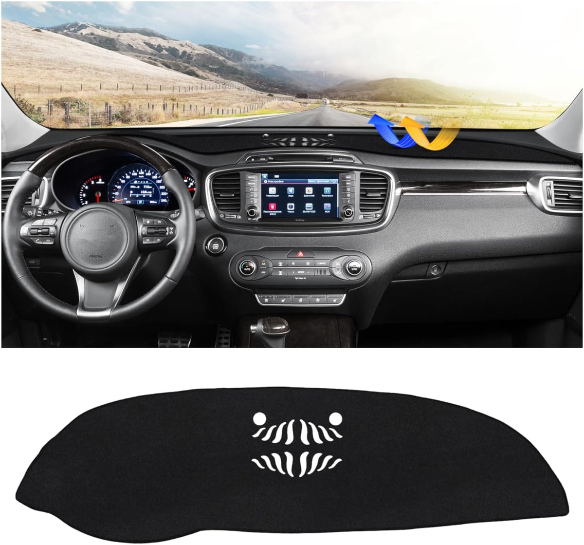 Cartist Dash Cover for Kia Sorento 2016-2020 Dashboard Cover Mat