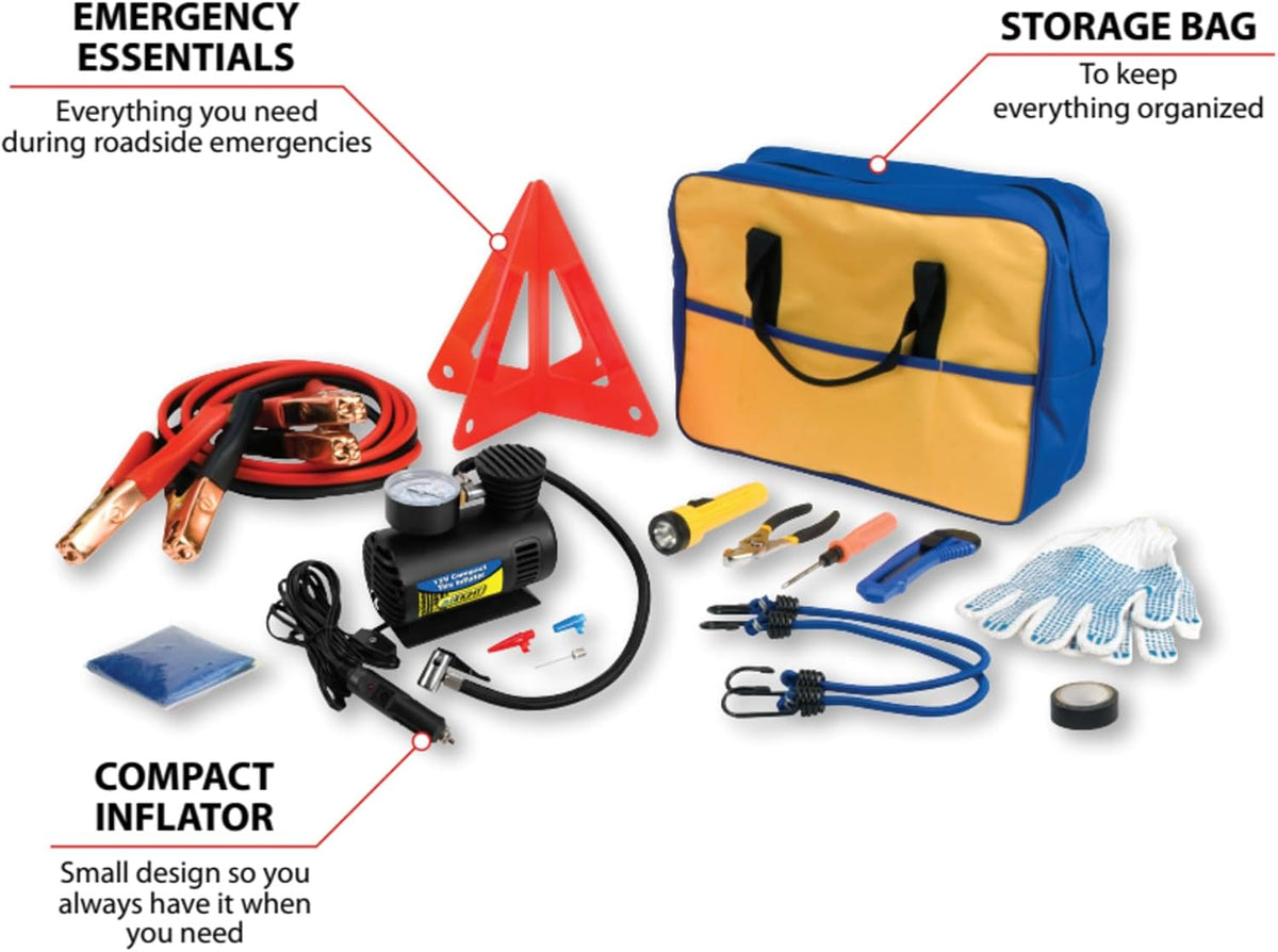 Performance Tool 60220 Roadside Emergency Kit with Jumper Cables