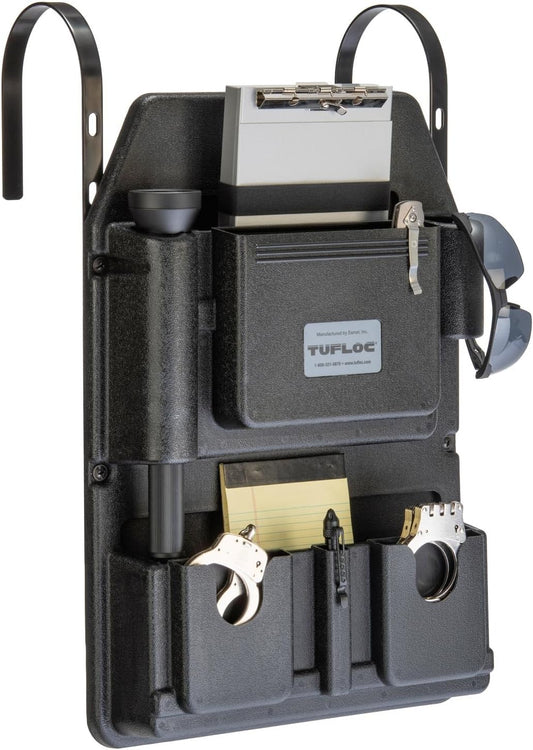 Front Seat Organizer for Police and Law Enforcement Vehicles - Keeps Gear Secure and Readily Accessible, Neater than a Patrol Bag, Low Profile, Stays Out of the Way, Adjusts to Any Passenger Seat