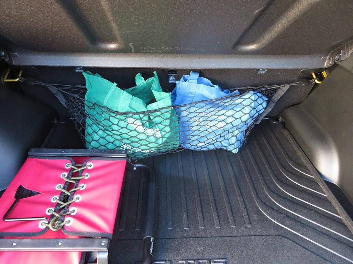 Trunk Rear Seats Organizer Cargo Net for Kia Seltos 2020-2026 – Envelope Style Cargo Net for SUV–Premium Mesh Elastic Car Trunk Organizer Vehicle Carrier Storage–Compatible with Seltos