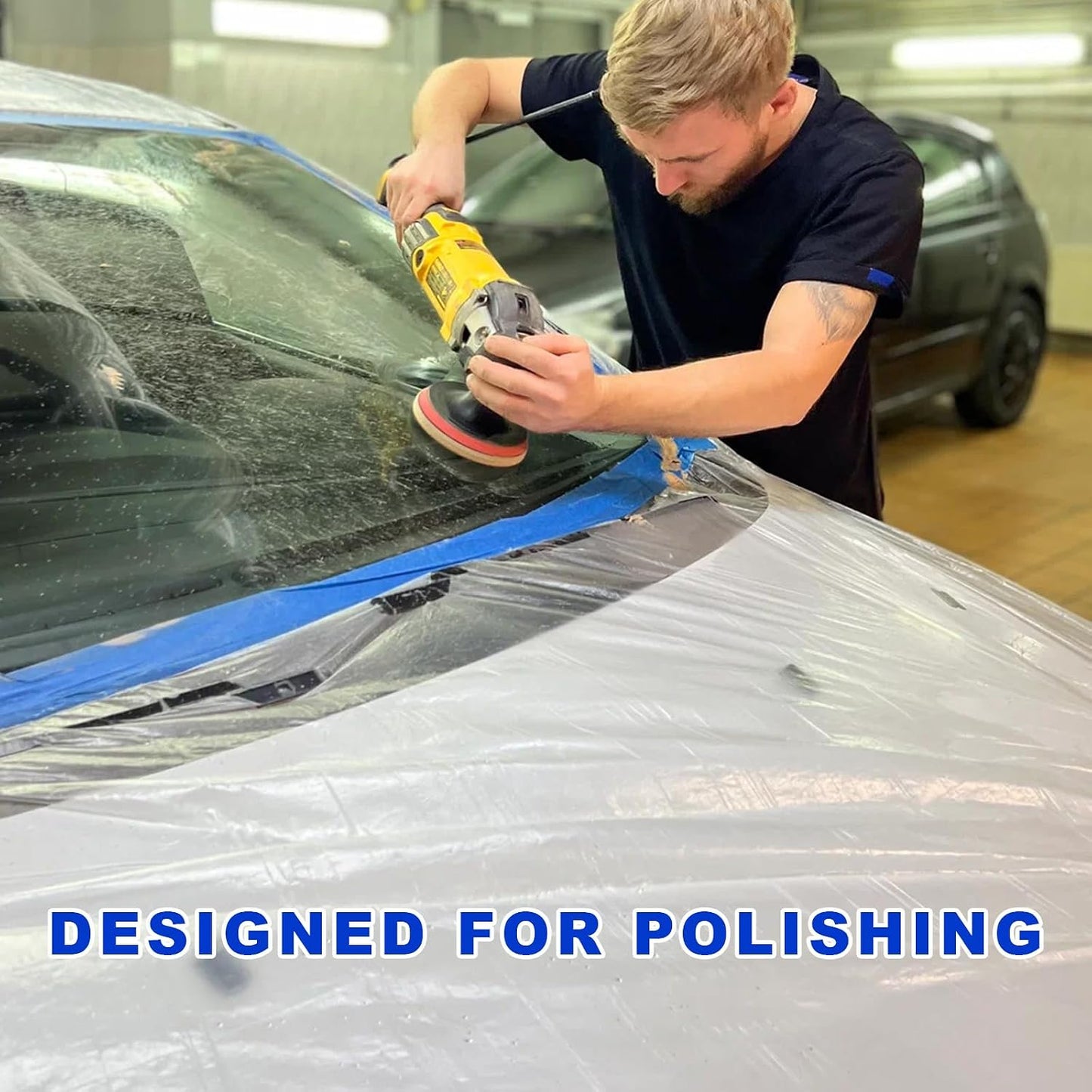 Glass Polishing Kit, Car Windshield Scratch Remover Polish Pads Kit with 100g Cerium Oxide Powder, Universal Wool Polishing Wheel Set for Auto Glass Window Windscreen