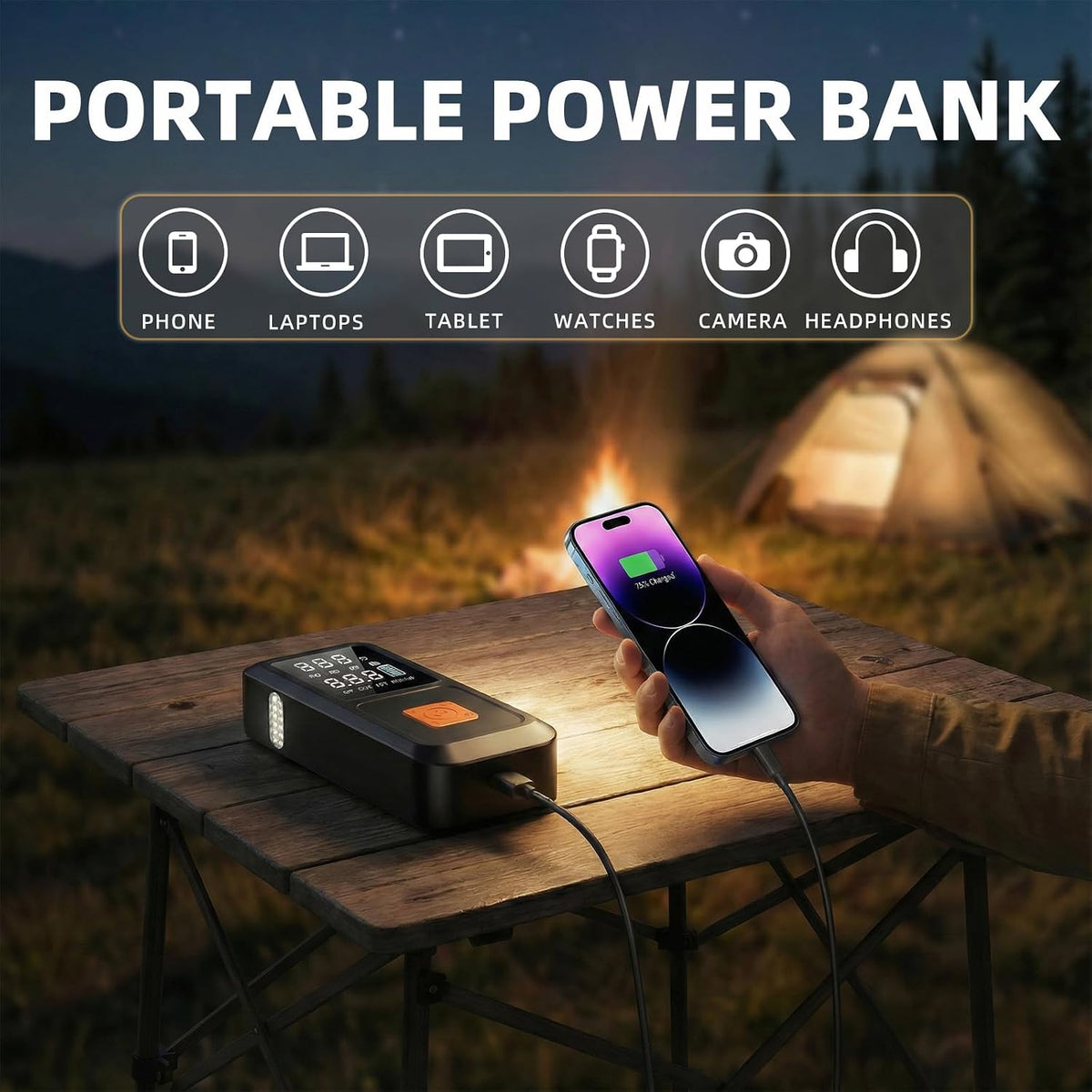 GOLDFOREST 4000A Portable Car Battery Jump Starter with Air Compressor