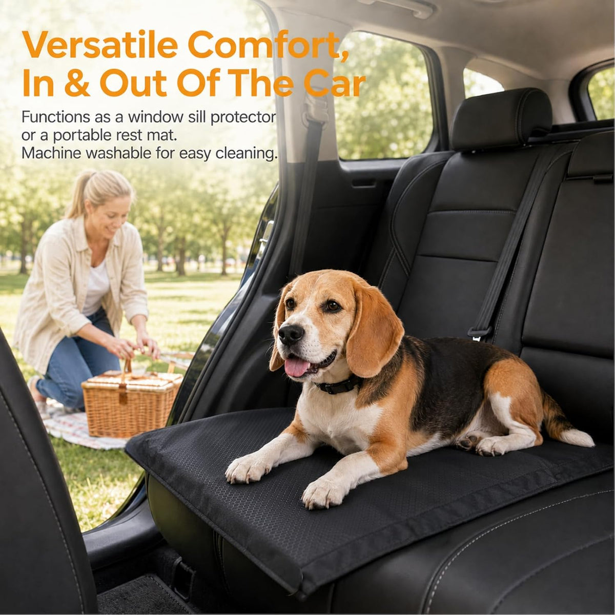Dog Car Window Sill Protector Pad, Secure Fit Chin Rest for Dogs