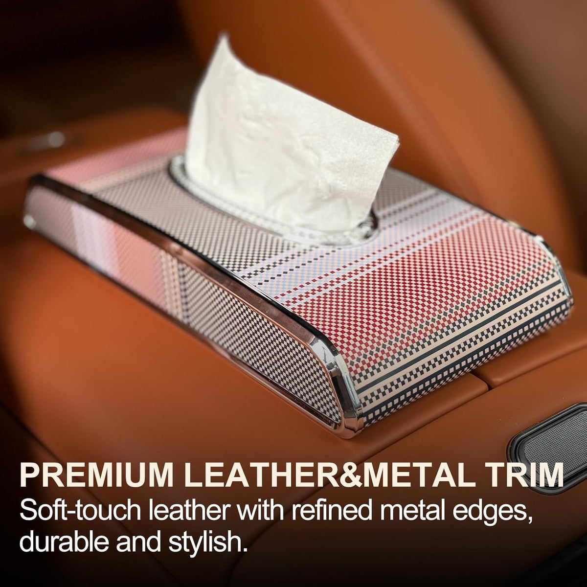 Car Tissue Holder, Flat Tissue Box for Car, Napkin Organizer