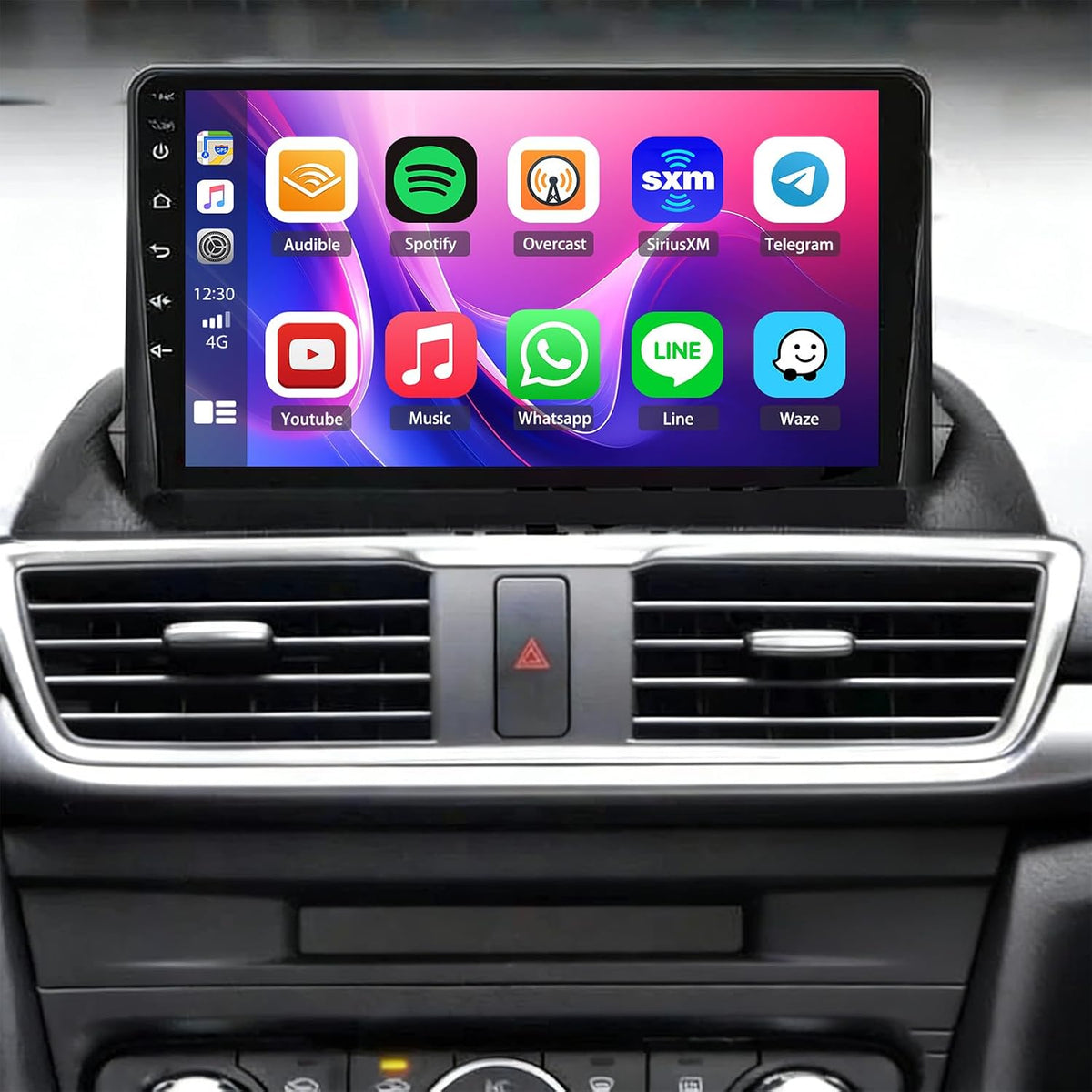 Android 12 Car Stereo Compatible for Mazda 3 Axela 2013-2018, 9inch IPS Touchscreen Car Radio with GPS Bluetooth FM/RDS SWC Mic Backup Camera - 2+32GB