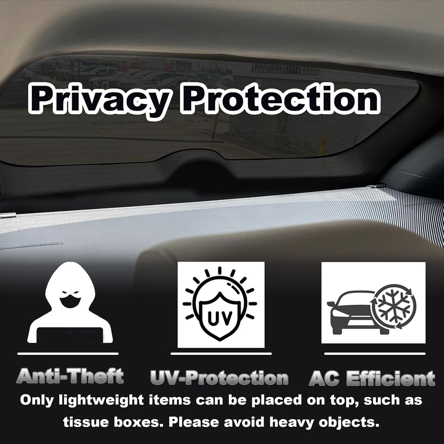 Cargo Cover for Hyundai Tucson 2026 2025 Accessories 2024 2023 2022(Canvas),Retractable Trunk Cover Organizer Security Shielding Shade Tonneau Cover for Hyundai Tucson Accessories