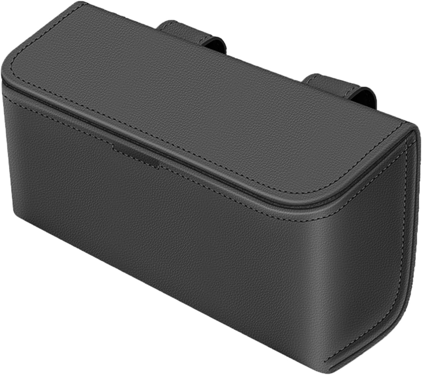 Universal Car Sunglasses Holder for Sun Visor, Premium Magnetic Leather Eyeglass Hanger Clip & Visor Organizer, Large Capacity Car Interior Accessories Fit for Women Men Black