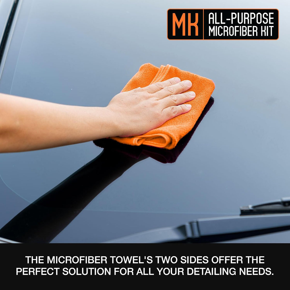 Suds Lab Premium 400 GSM Microfiber Towels, Edgeless, 16"x16", 12-Pack
