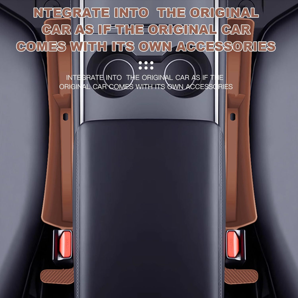 2PCS Car Seat Gap Filler Organizer,Multifunctional Car Gap Fillers with USB and Phone Holder, Universal Car Seat Storage Organizer Between Seats for Phone, Keys, Eyeglasses(Brown)