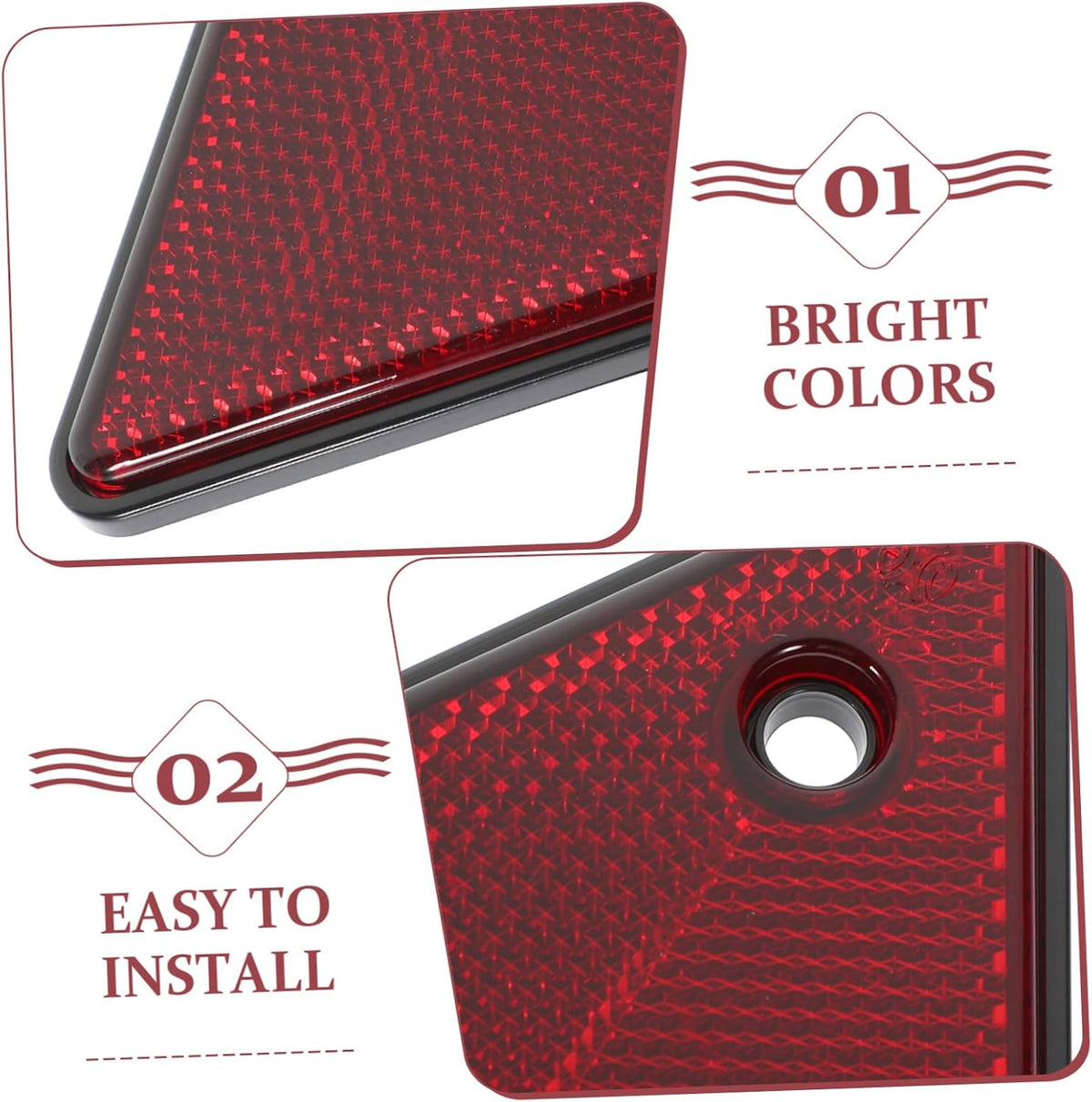 2pcs Triangle Reflective Roadside Warning Signs for Car Emergency