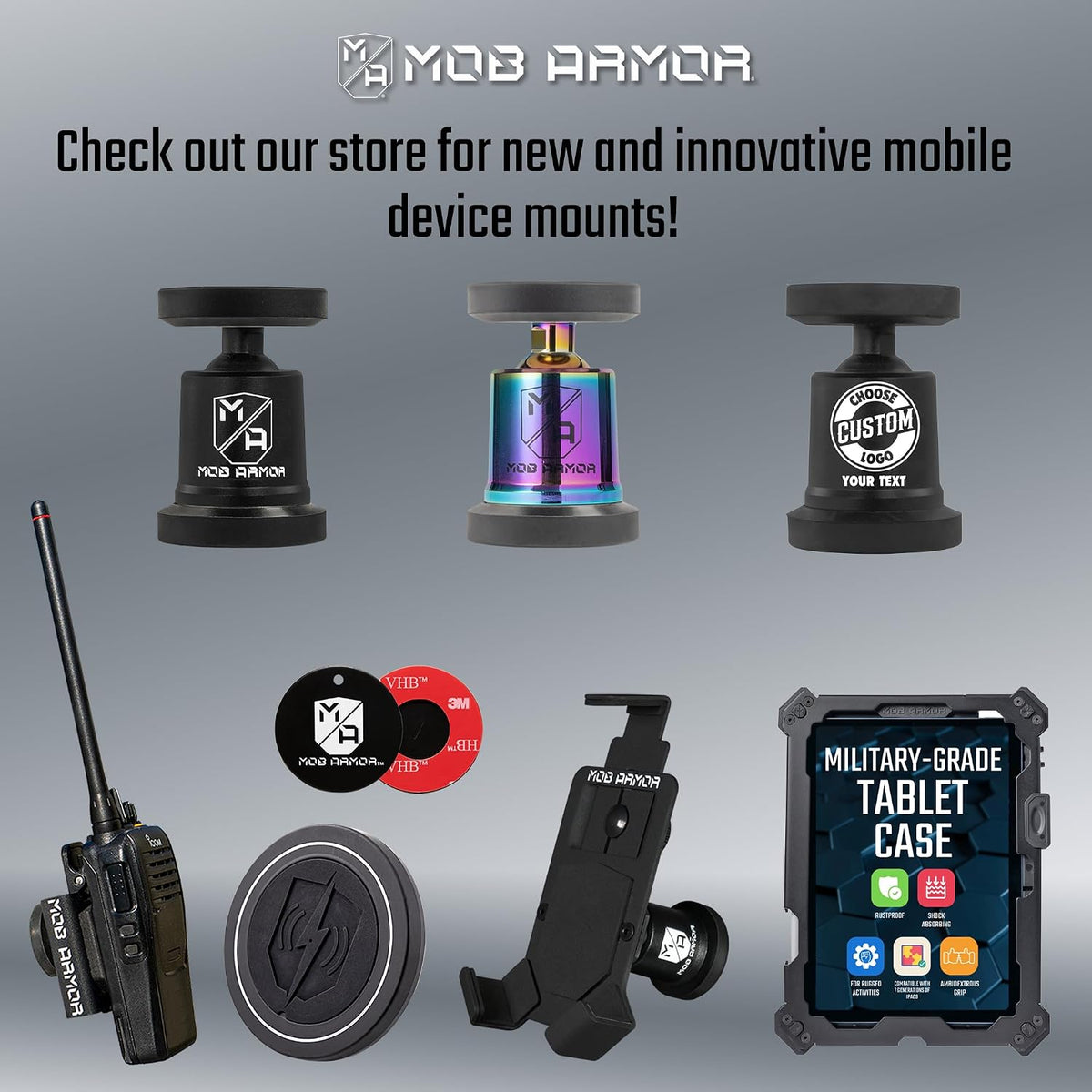 Mob Armor MobNetic Maxx Magnetic Car Phone Holder Mount, Black