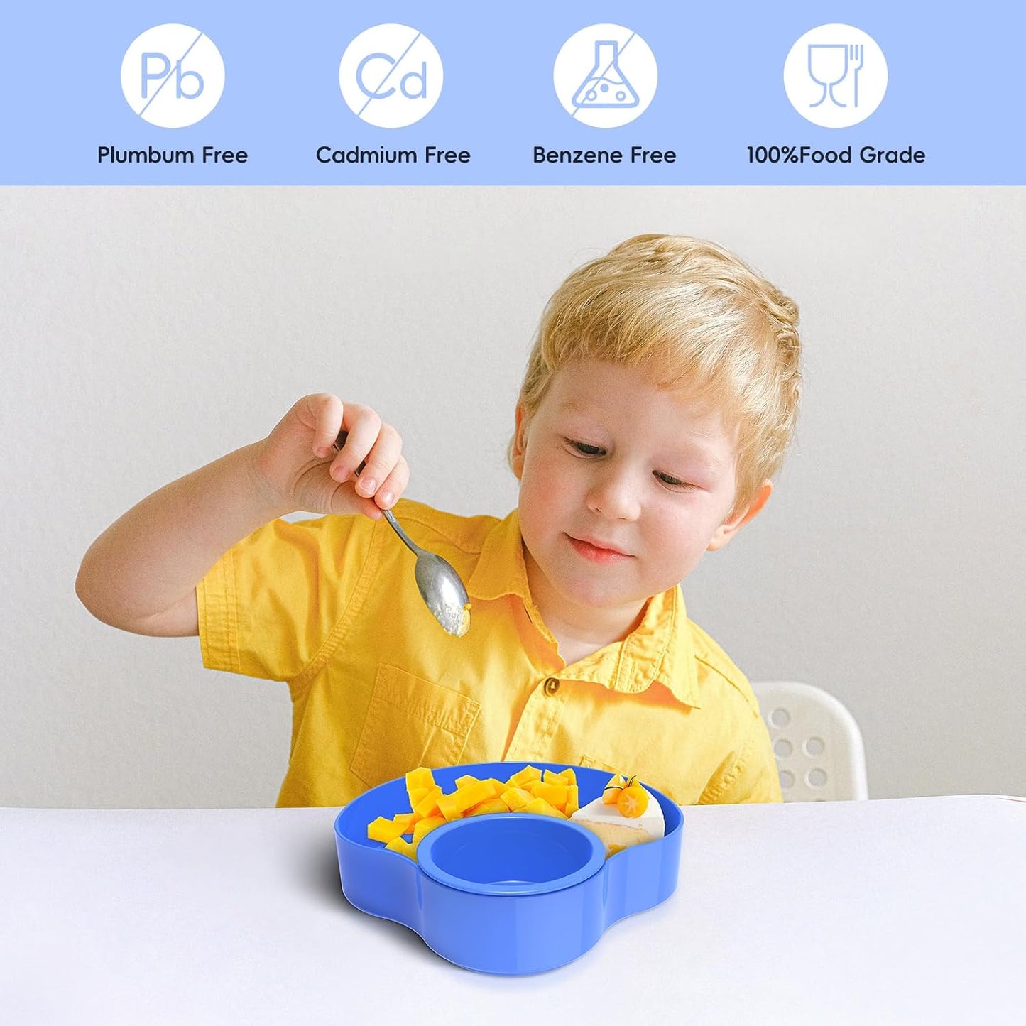 Car Seat Snack Tray for Kids: Kids Car Seat Tray with Cup Holder, Toddlers Road Trip Essential, Travel Snacks Food Plate for Stroller, Boosters with a Cup Holder 1PCS (Blue)