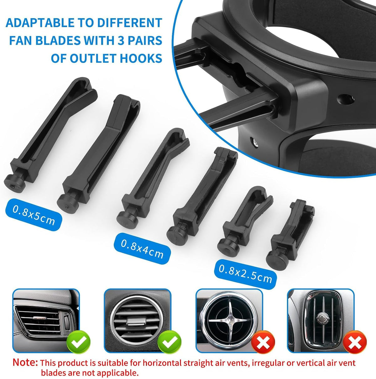 Car Cup Holder for Corvette C5 1997-2004, Interior Expanded Cup Holders Clip on Auto Beverage Holders Hanging Vehicle Car Air Vents