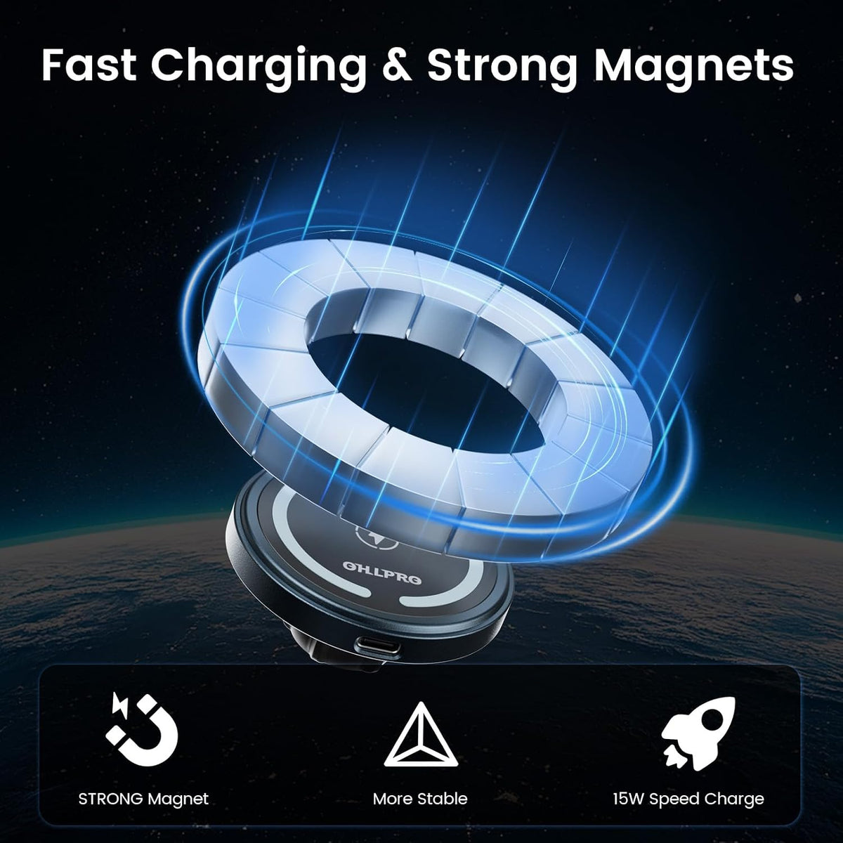 OHLPRO CD Slot Magsafe Car Mount Charger for iPhone 17 Wireless Car Charger