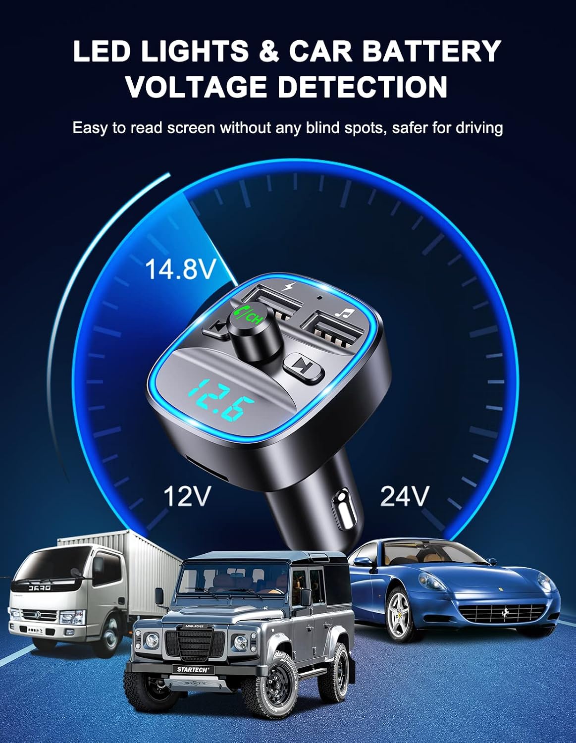 COMSOON FM Transmitter Bluetooth Car Adapter MP3 Player