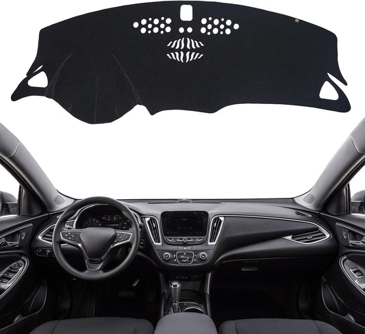 Dashboard Cover Dash Mat Fit for Chevy Malibu 2023-2016 (Without HUD Models),Car Dash Board Mat Anti-Glare Carpet,Non-Slip Pad Sunshield Protector (Black)