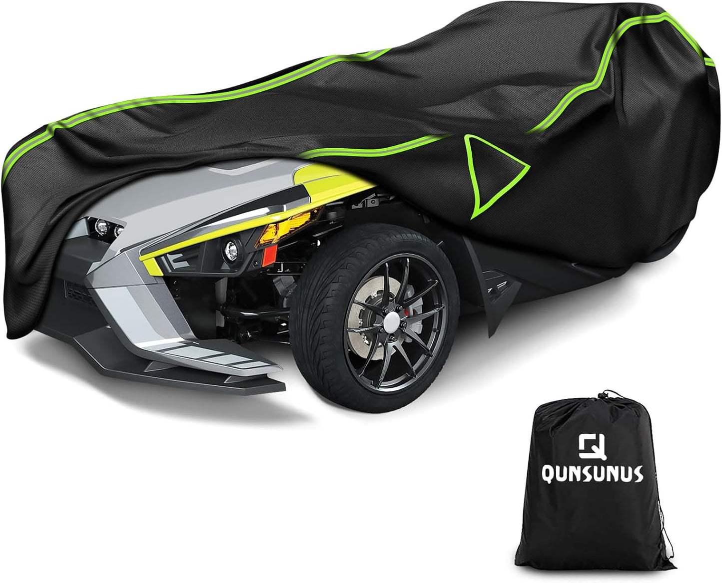 QUNSUNUS Cover for Polaris Slingshot 2015-2026, Waterproof Slingshot Cover with Air Vent, All Weather Cover with Straps and Elastic Edges for Wind, Sun, UV and Dust Protection