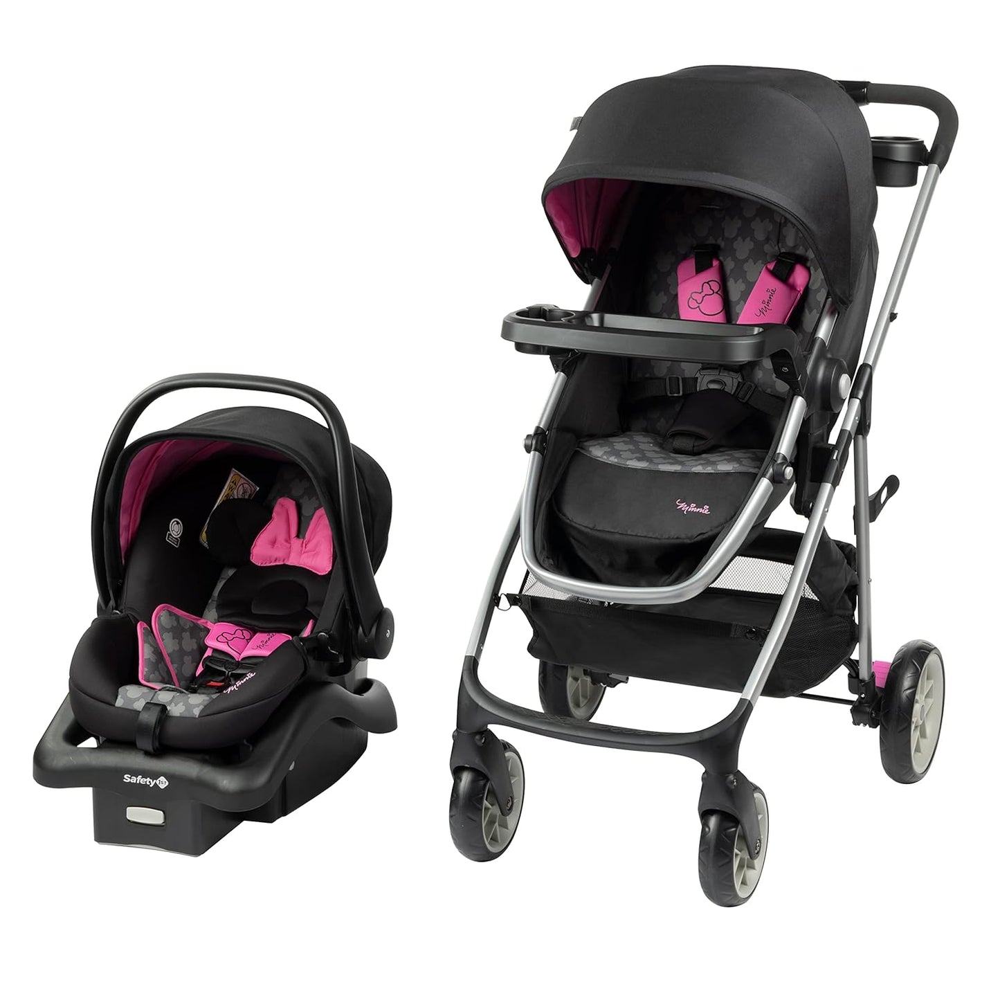 Disney Baby Minnie Mouse Grow and Go Modular Travel System, Simply Minnie & Baby Health & Grooming Kit, Minnie, One Size