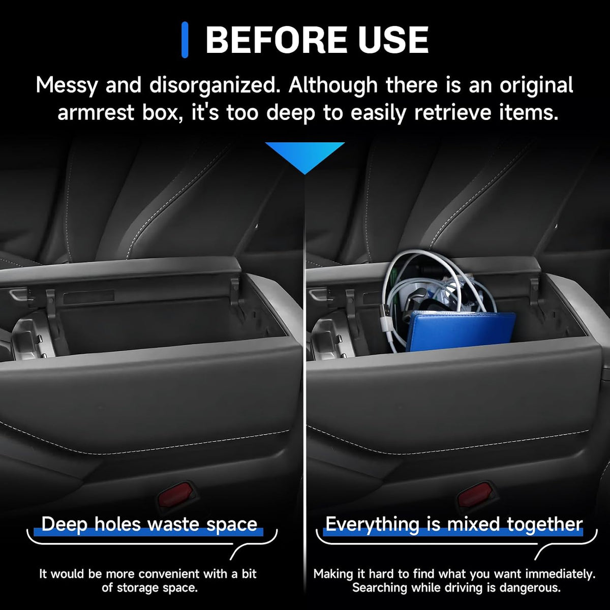 SXCY 2-Layer for 2026 Lexus TX Center Console Organizer Tray