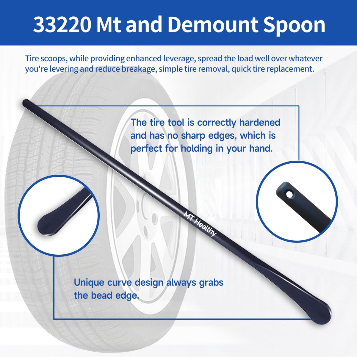 2 PCS 30" Heavy Duty Tire Spoons for Changing Tires