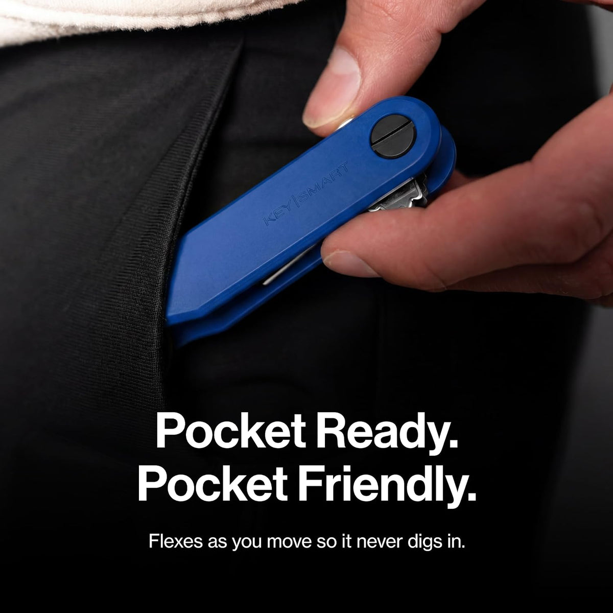 KeySmart Loop - Keychain Key Holder, FKM Silicone, Compact Key Organizer for Key Chain, Clutter-Free Compact EDC Key Chains