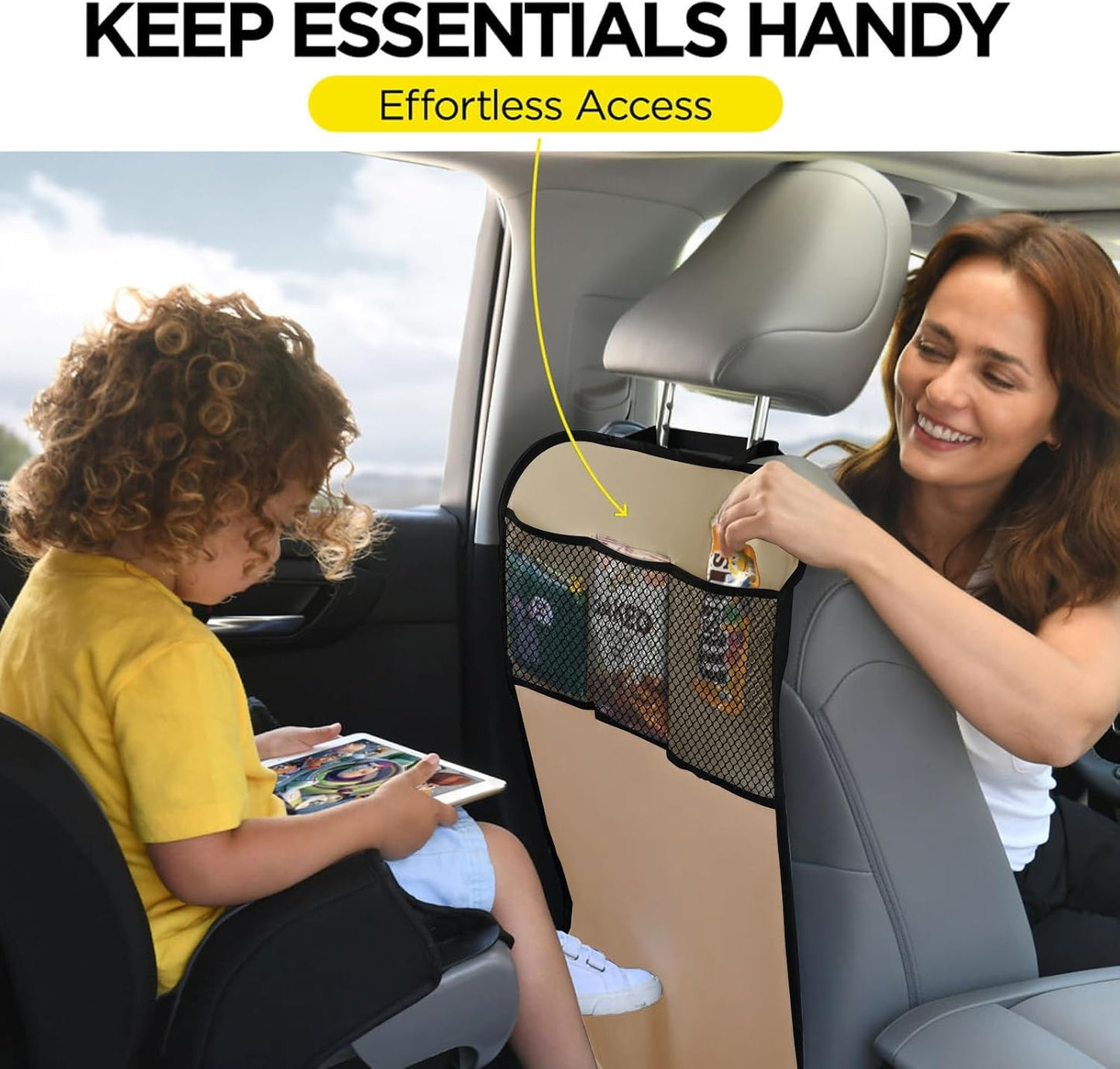 lebogner Back Seat Kick Mats (Beige)