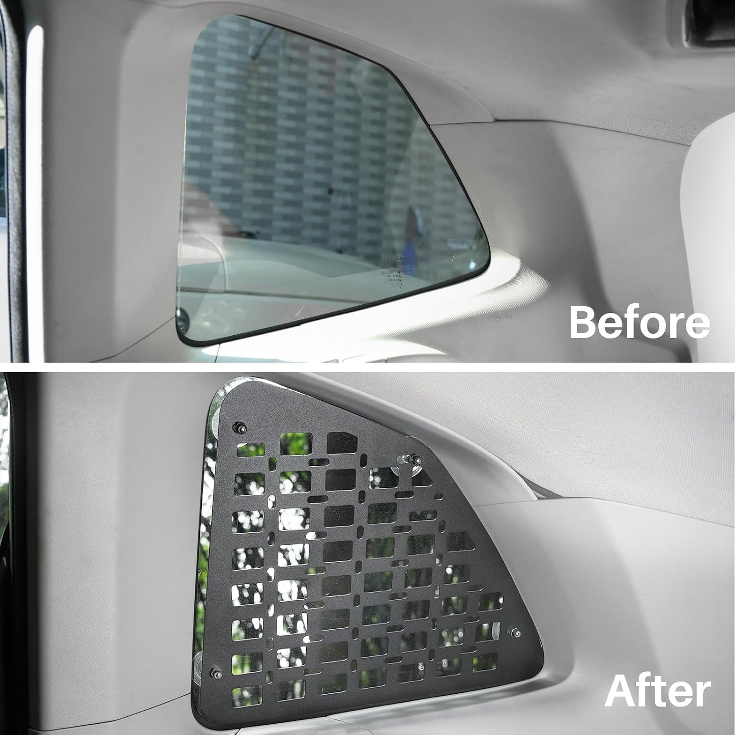 Rear Window MOLLE Panel Fits Subaru Forester 2019–2023, 2-Piece | Tactical Modular Storage Panel for MOLLE Accessories, Window Organizer for Tactical Pouch Car Accessories