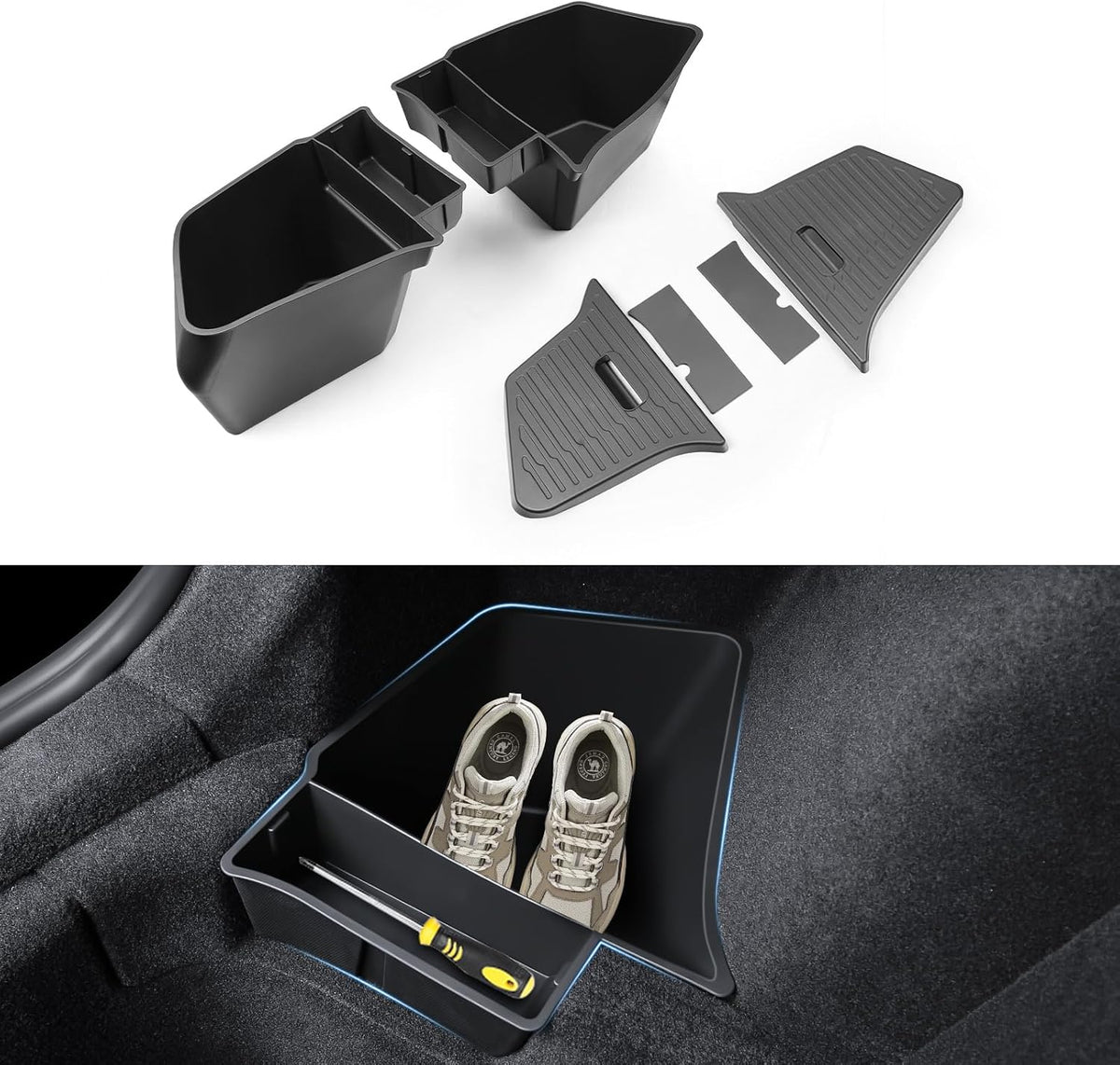 Rear Trunk Storage Bins for 2025-2026 Tesla Model Y Juniper
