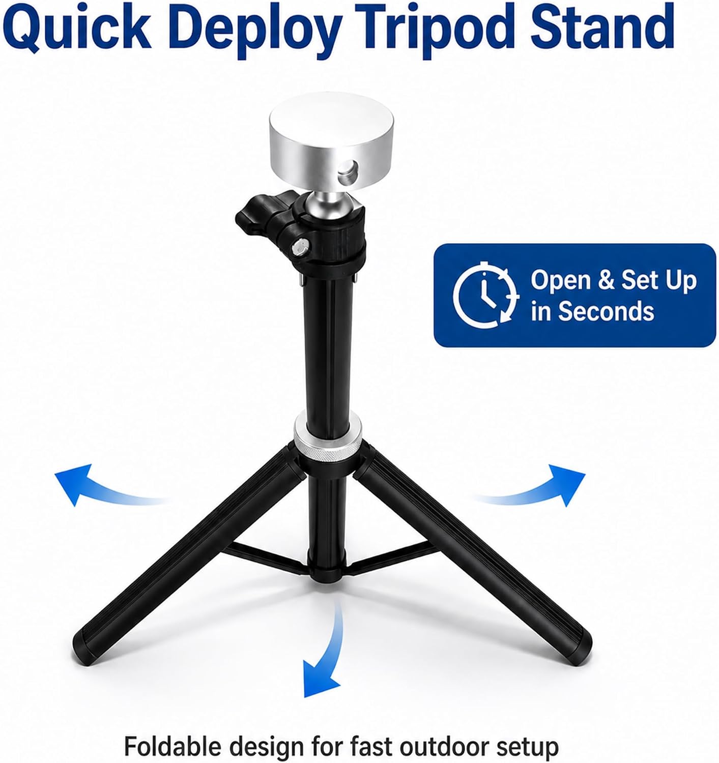 Starlink Mini Tripod Stand with 360° Rotating Head, Quick Deploy Portable Internet Setup for RV Camping, Overlanding & Remote Work, Aircraft-Grade Aluminum Travel Mount with Carry Case