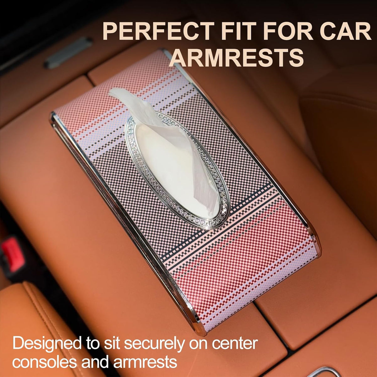 Car Tissue Holder, Flat Tissue Box for Car, Napkin Organizer