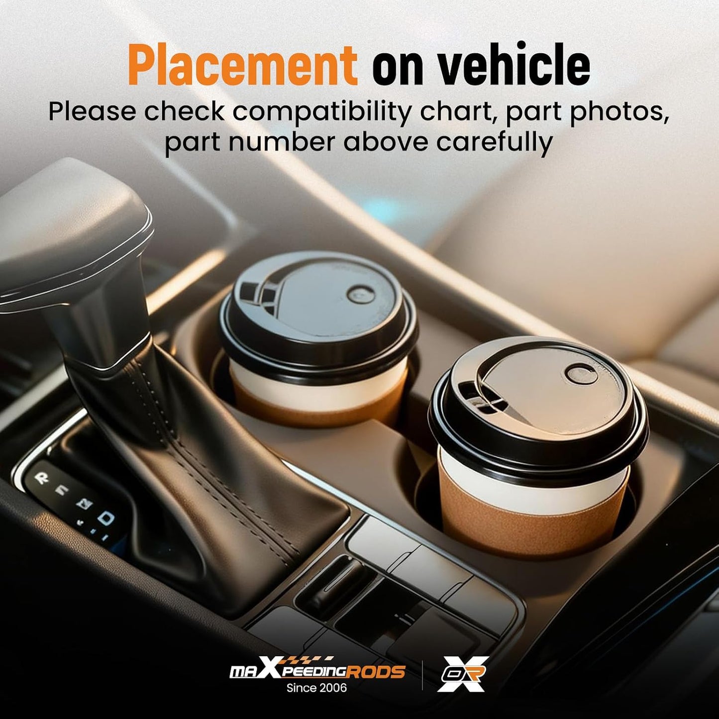 maXpeedingrods Console Cup Holder LB5Z7813562AB Fits for Ford Explorer 2020-2025 (with Wireless Charging) # LB5Z-7813562-AB Beverage Holder Insert