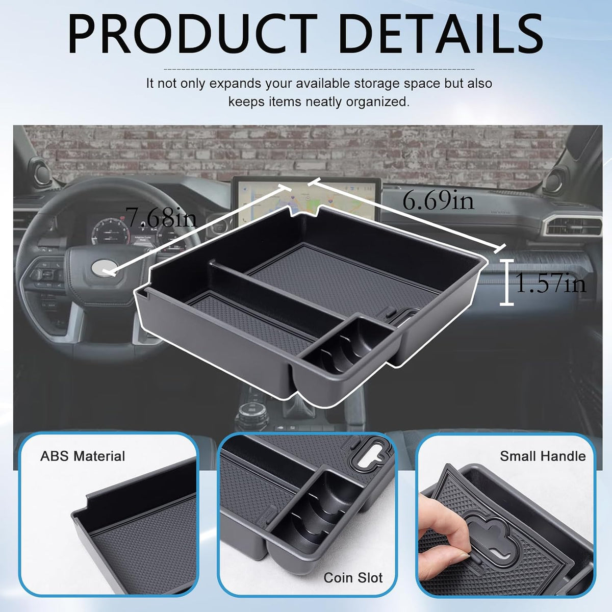 Center Console Organizer for 2025 2026 Toyota 4Runner Accessories