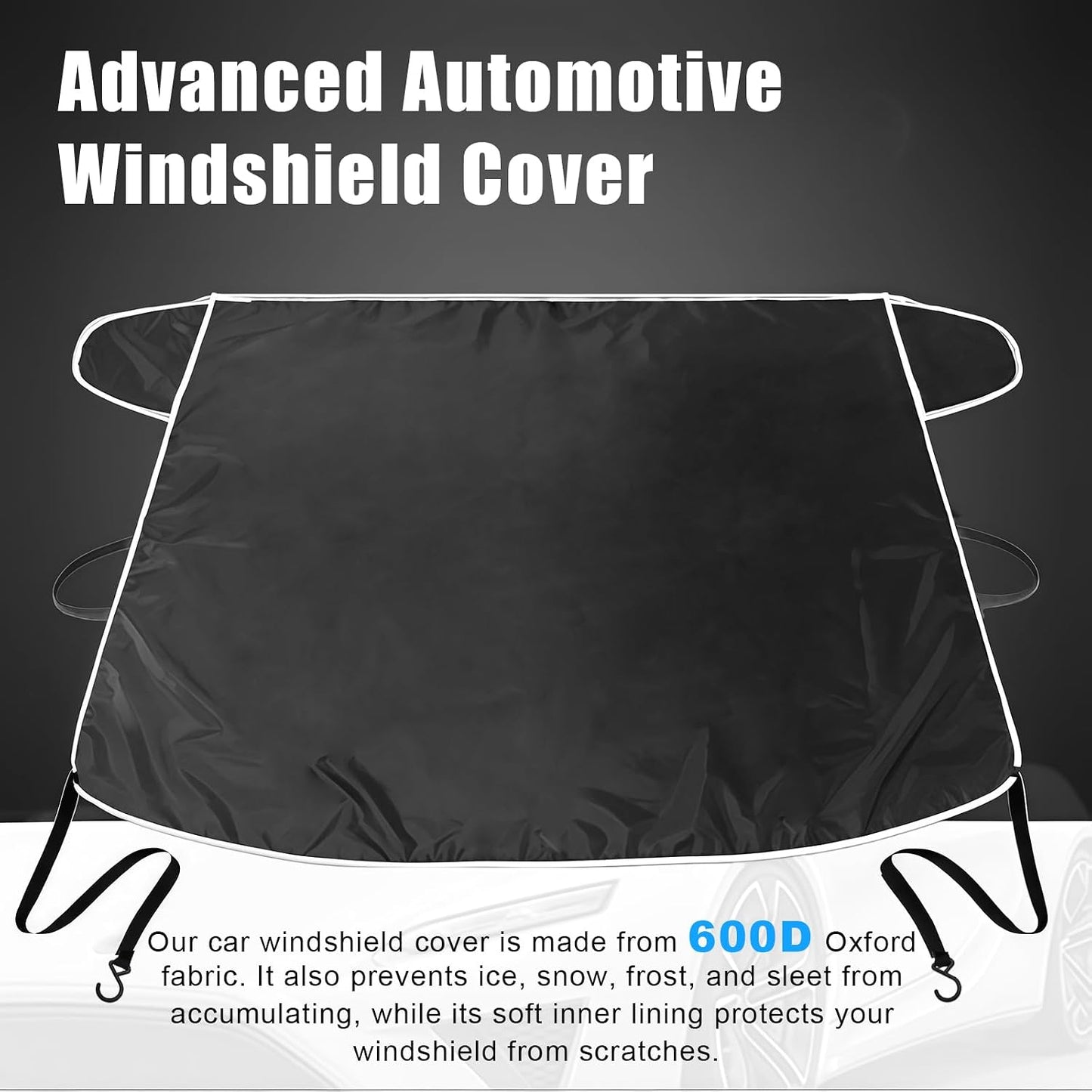 Windshield Cover for Ice and Snow No Scraping Car Accessories All Weather Waterproof Sunshade Winter Windshield Cover with Mirror Protection for Snow Ice Frost Sun Dust