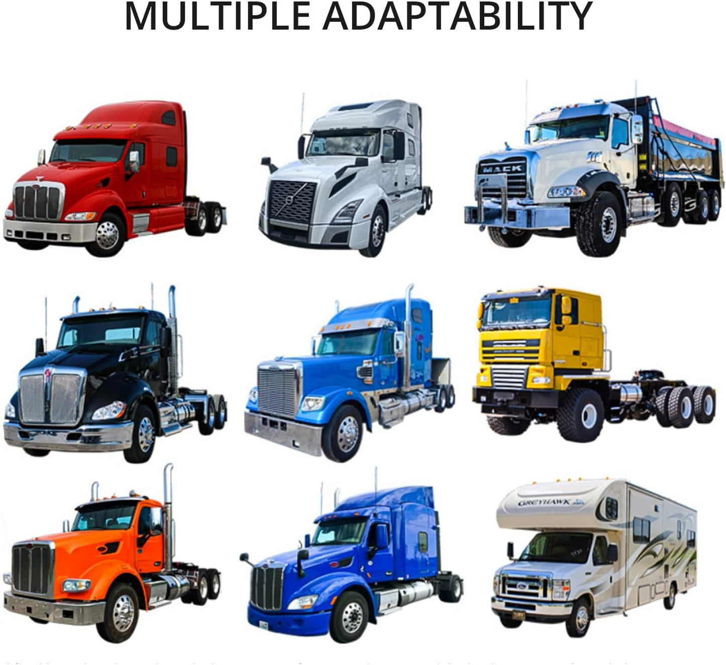 Semi-Truck Sun Shade for Windshield and Side Windows | 300T Sunshade Maximum Coverage | Block Sun Heat Rays |Fits for Semi, Commercial & Big Rig Truck, RV (Side Velcro)…