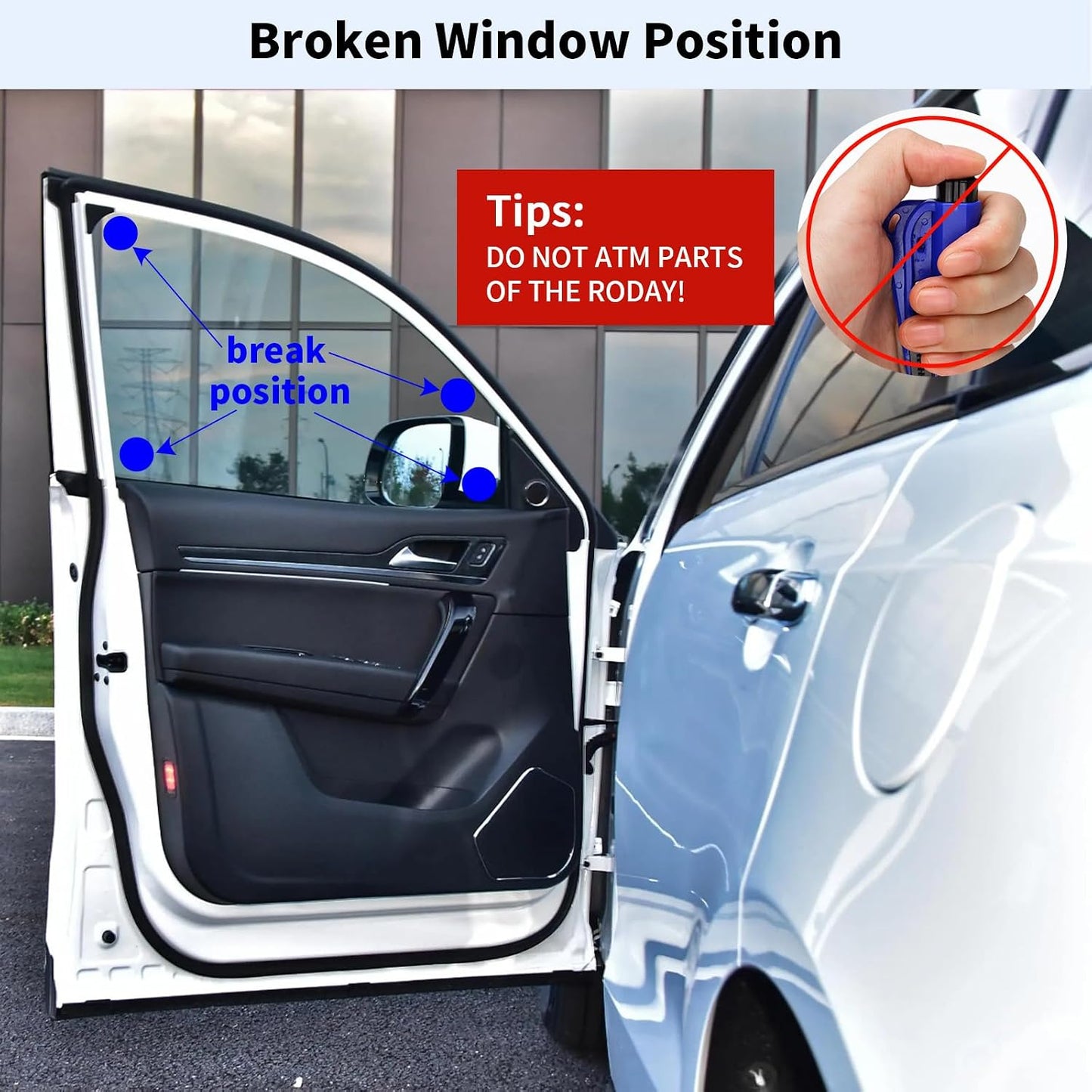 LECART 16 Pcs Car Escape Tools with Seatbelt Cutter Wimdow Breaker Whistle Keychain 3 in 1 Design Emergency Vehicle Safety Tool Must Have for Car Owner