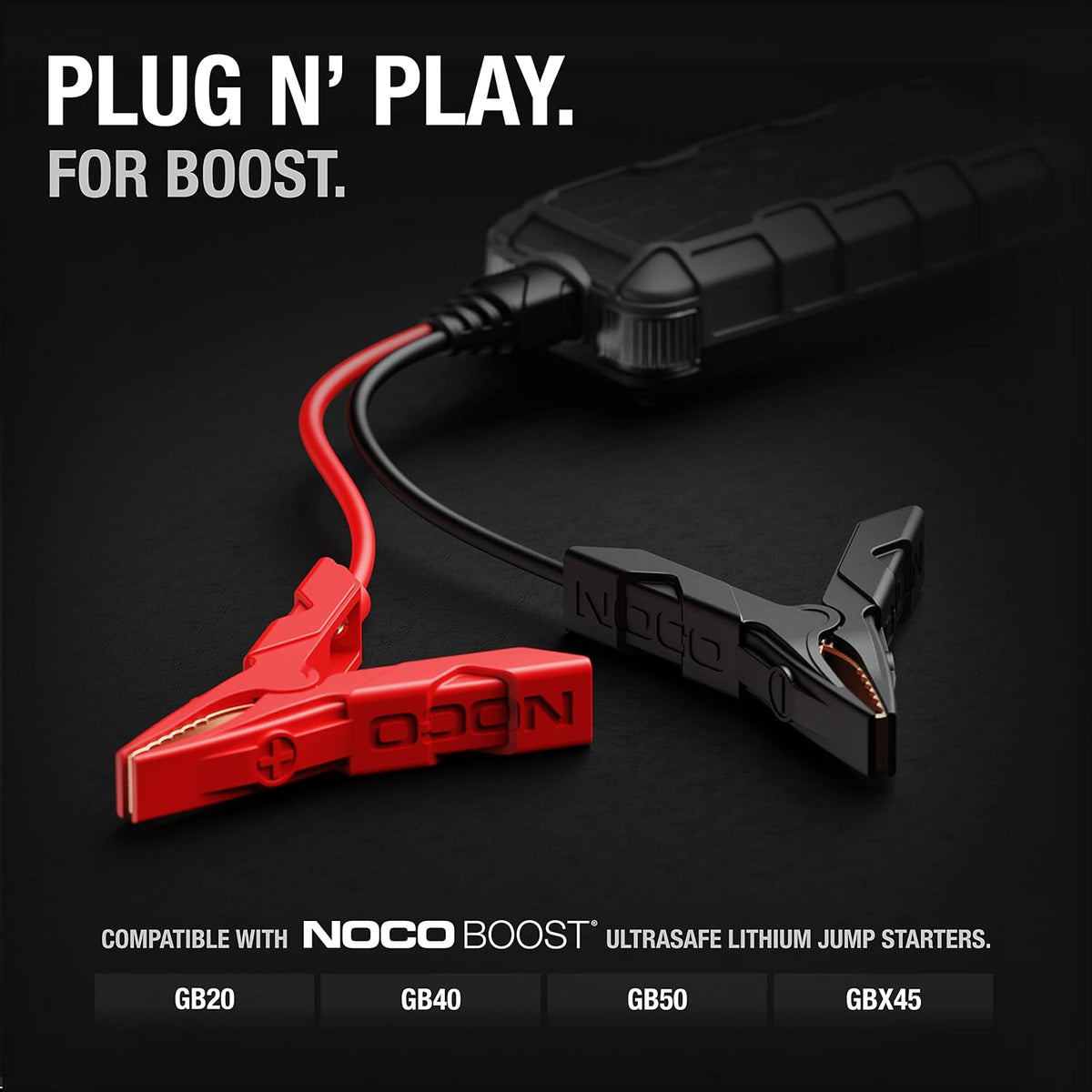 NOCO GBC003 Boost HD Precision Battery Clamps for GB20, GB40, GB50, and GBX45 UltraSafe Lithium Jump Starters