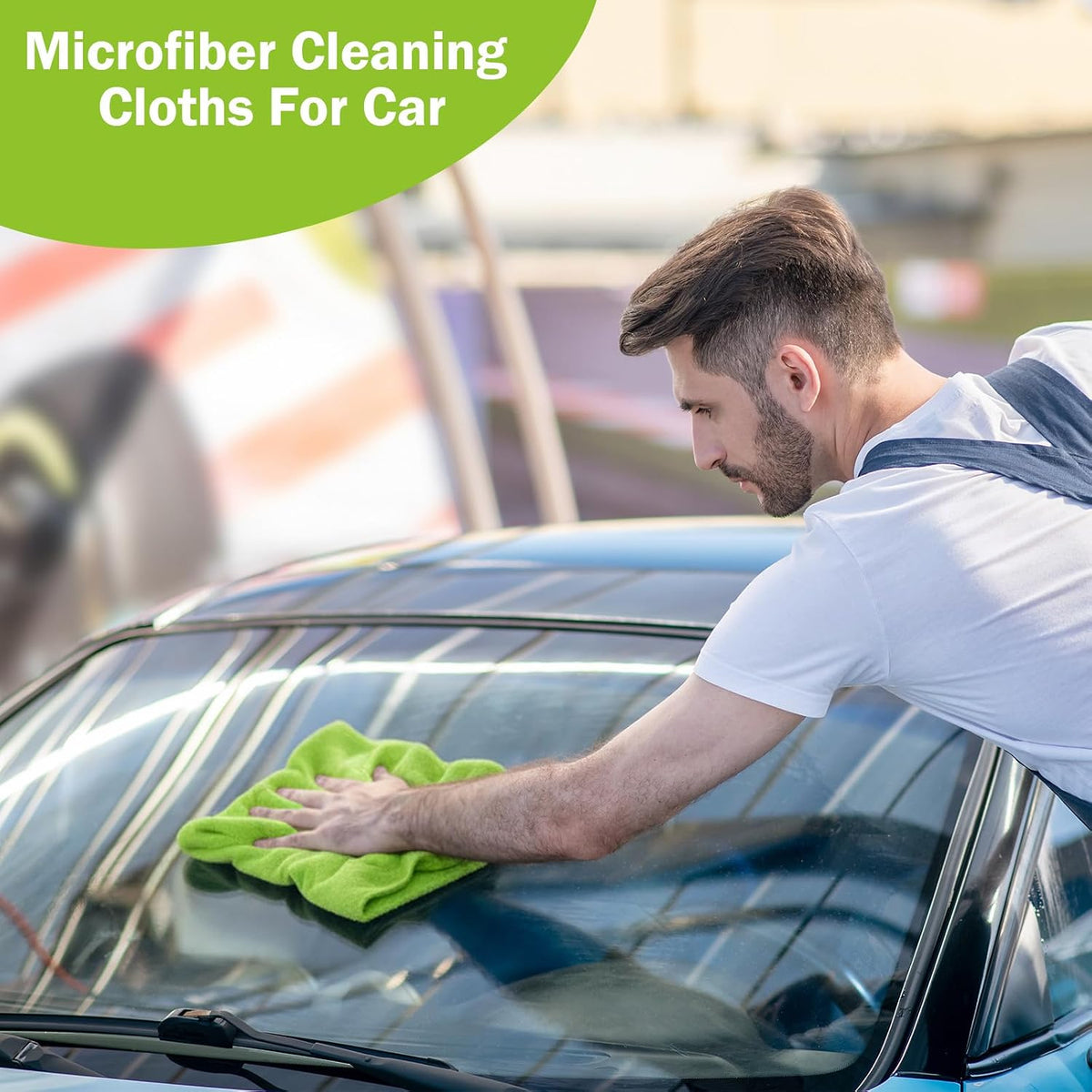 Tallew Car Microfiber Towels, Light Green, 16 Pcs