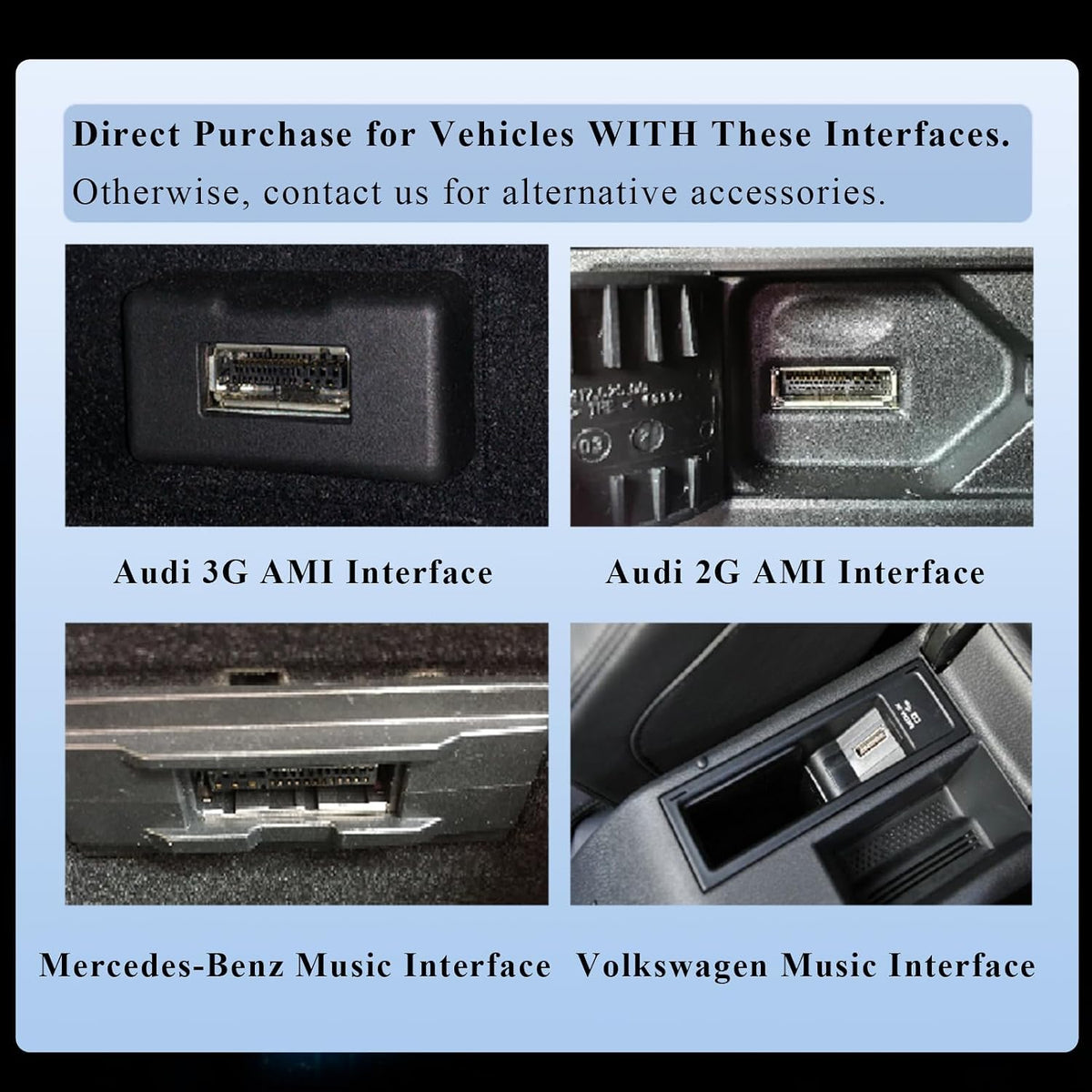 Bluetooth Audio Adapter for Audi AMI MMI, Music Interface Car Kit Cable Fits for MMI 3G System