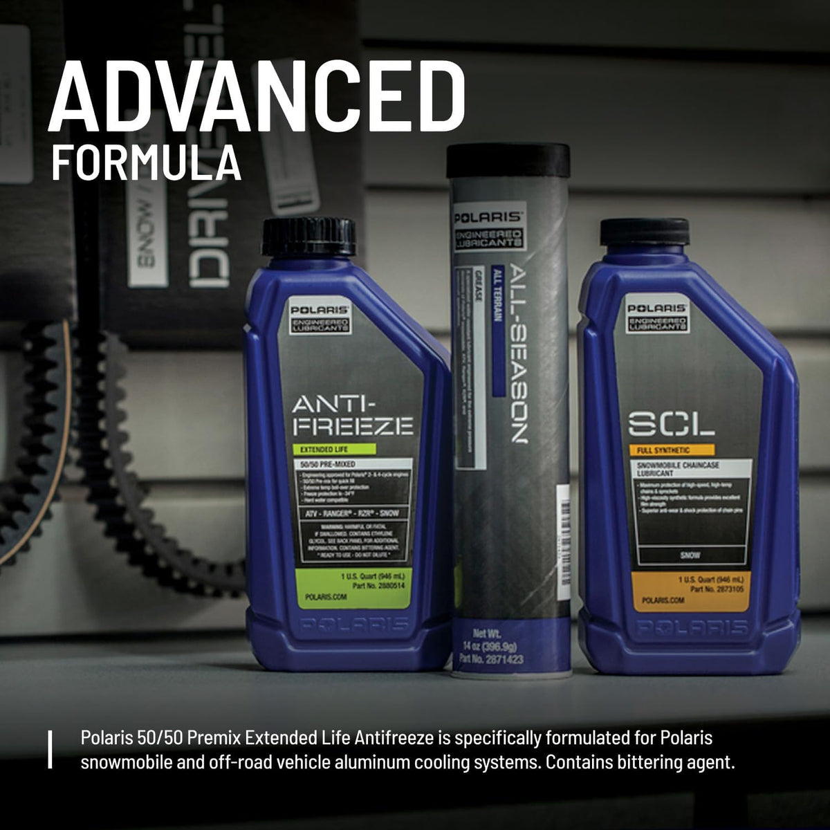 Polaris 50/50 Premix Extended Life Antifreeze, Snow and ORV, 1 Qt - 2880514