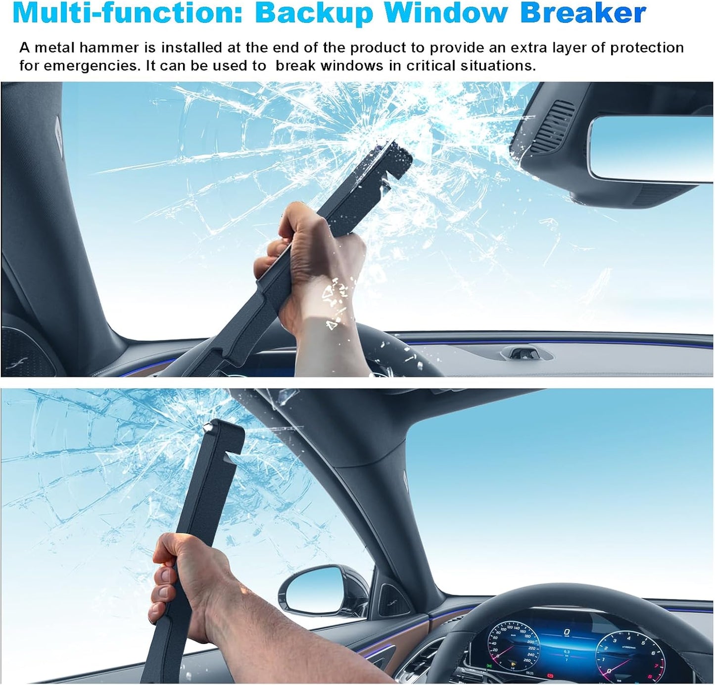 Car Seat Gap Filler 2PCS with Drop Prevention & Storage Hook Prevents Items Falling for Cars, SUVs, Trucks