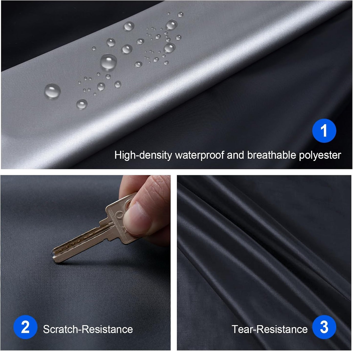GUNHYI Car Cover for Automobiles All Weather Waterproof, Universal Fit Sedan Chevrolet Corvette, Ford Fusion, Kia Stinger, Nissan Maxima, Buick Regal, Subaru Legacy, Honda Accord etc.