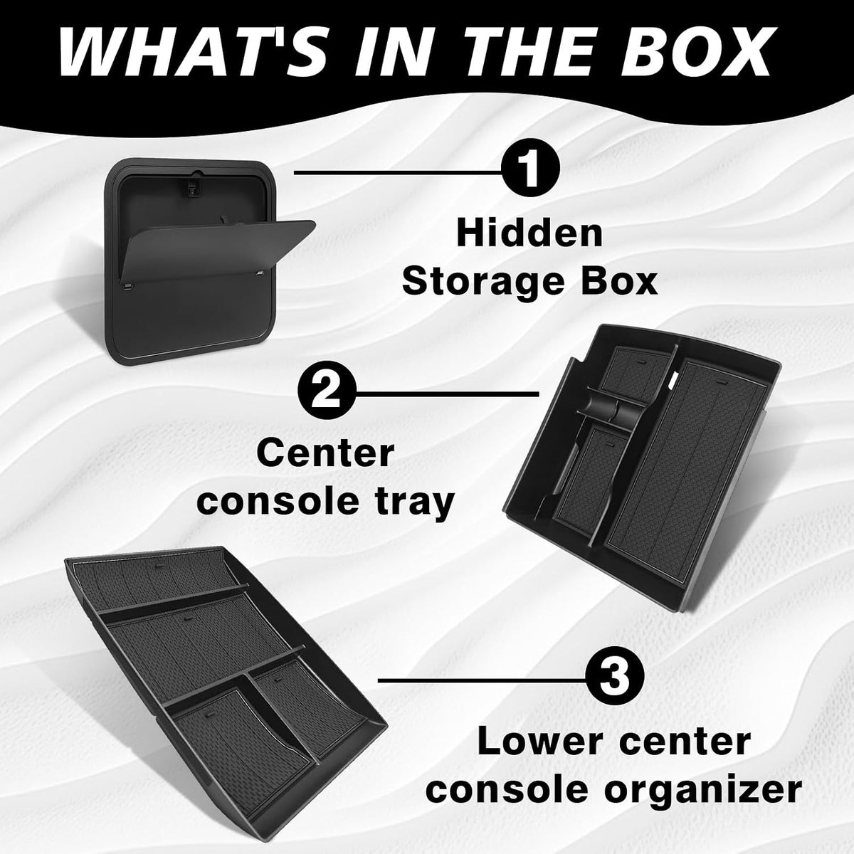 Muslogy Console Organizer Set for 2024 2025 2026 GMC Acadia/Chevy Traverse